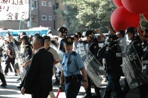 Protesters at the demonstration