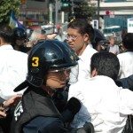Police at the demonstration Police at the demonstration