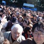 More assembled crowds