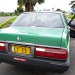 Rear view of Nissan Cedric taxi in Fiji Rear view of Nissan Cedric taxi in Fiji