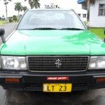 Front view of Nissan Cedric taxi in Fiji Front view of Nissan Cedric taxi in Fiji