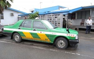 Side view of Nissan Cedric taxi in Fiji