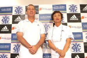 Ferrie and Goda at press conference