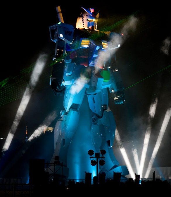Giant Gundam robot model stands guard in Odaiba, Tokyo to commemorate the 30th anniversary of the 'Mobile Suit Gundam' anime series Giant Gundam robot model stands guard in Odaiba, Tokyo to commemorate the 30th anniversary of the 'Mobile Suit Gundam' anime series