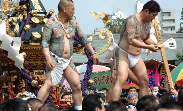 Colorful characters at the Sanja Matsuri in Asakusa Colorful characters at the Sanja Matsuri in Asakusa