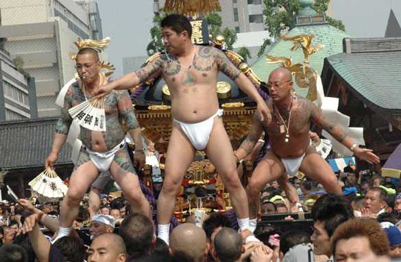 Colorful characters at the Sanja Matsuri in Asakusa Colorful characters at the Sanja Matsuri in Asakusa