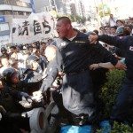 Right-wing groups clash with police in Kudanshita