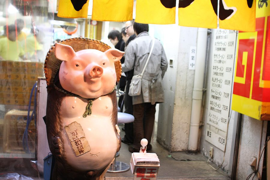 An outlet of the Hakata Tenjin ramen chain in Kabukicho, Tokyo