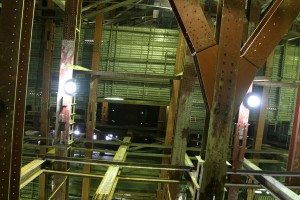 Representatives of railway operator Tokyu offered a glimpse at the ongoing underground construction project in Tokyo's Shibuya district that in 2012 will link the Tokyo Metro Fukutoshin Line with the Tokyu Toyoko Line.