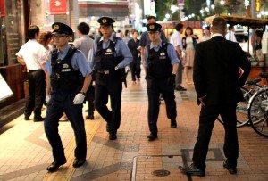 Cops on their beat in Susukino, Sapporo