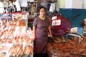 Morning market in Hakodate, Hokkaido