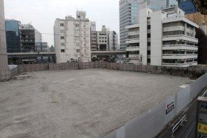 Current view of site of former TSK.CCC building with Roppongi Hills at right