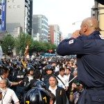 Right-wing groups at Yasukuni Shrine on August 15