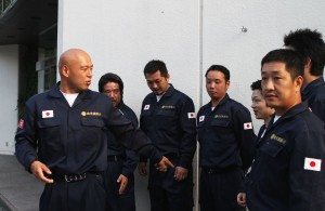 Right-wing group Gishin Gokoku-kai just prior to a rally opposing Yasukuni Shrine