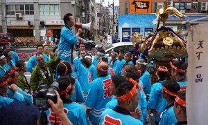 Readying the mikoshi