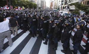 Police take a stand in Kudanshita