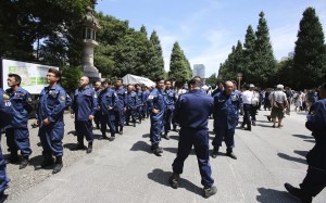 A right-wing group at Yasukuni Shrine