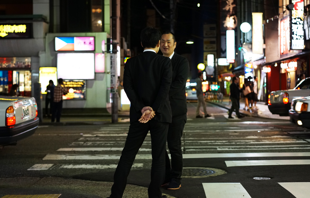 Men in black in Katamachi