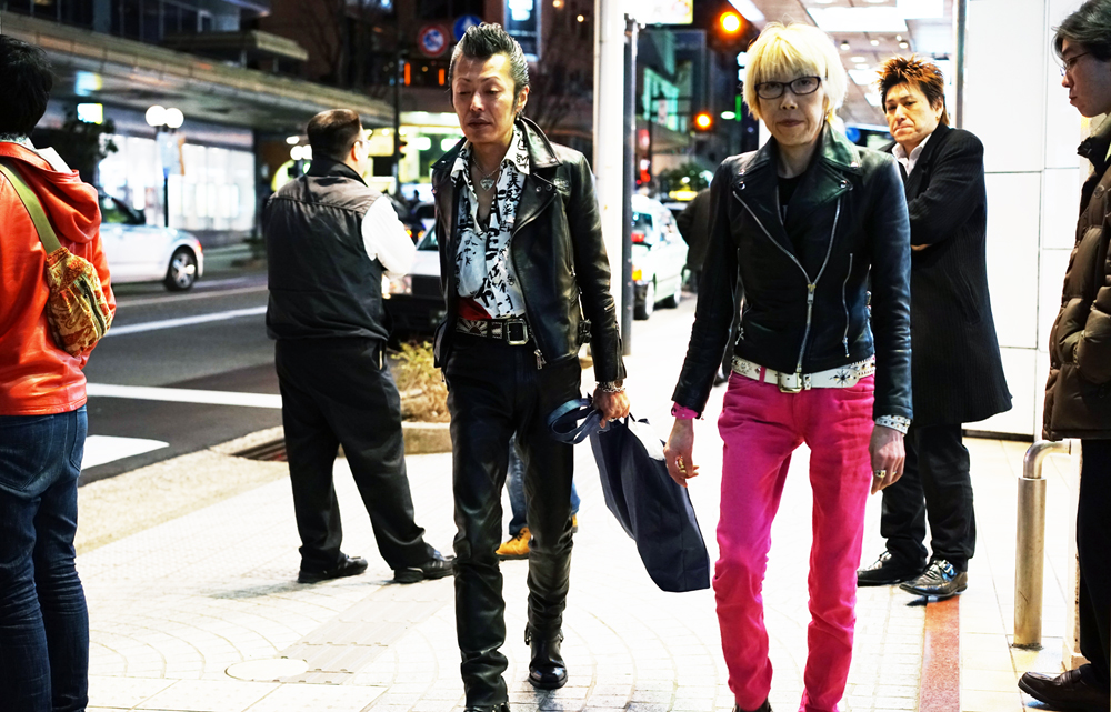 Colorful pedestrians in Katamachi