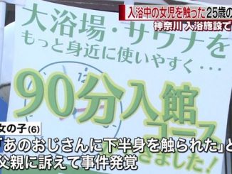 A man allegedly molested a 6-year-old girl at a bathhouse in Sagamihara City