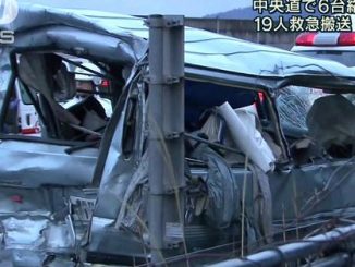 A cargo truck triggered a five-car pileup