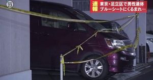 Police found a male corpse inside a vehicle at used-car lot in Adachi Ward on Thursday