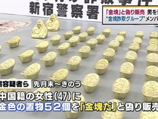Tokyo police have arrested two Chinese nationals in the sale of fake gold