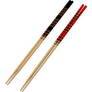 A 51-year-old man plunged a pair of serving chopsticks into the throat of his father after an argument erupted