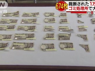 Pieces of hundreds of 10,000-yen notes were found at garbage facility in Iga City on Monday
