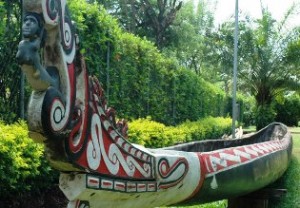 A canoe in Alotau