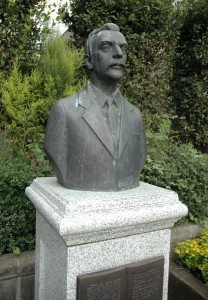 Bust of Hearn at Koizumi Yakumo Memorial Park