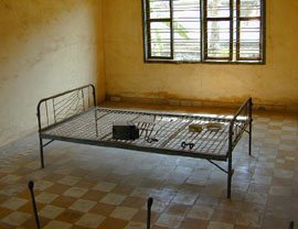 A room at Tuol Sleng Genocide Museum