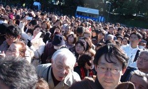 More assembled crowds
