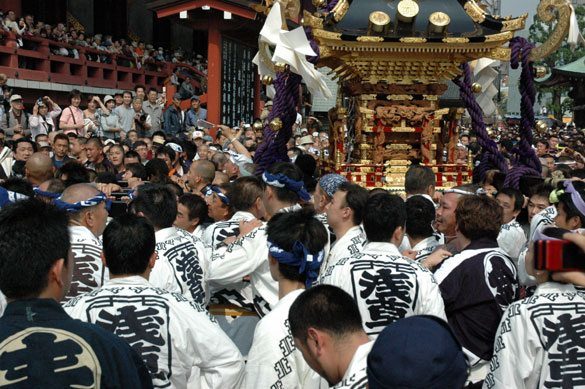 Revelers at the Sanja Matsuri