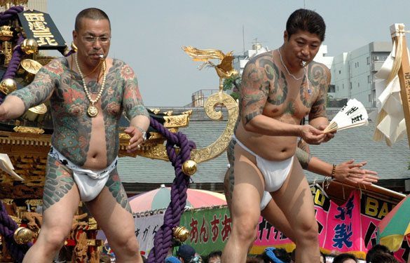 Colorful characters at the Sanja Matsuri