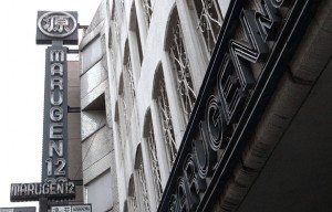 Gensiro Kawamoto's Marugen No. 12 in Roppongi seen closed in 2008. It once housed numerous night clubs. The building is now being demolished. 