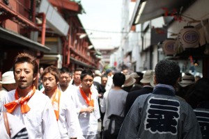 Participants at the Sanja Matsuri in Asakusa, Tokyo.