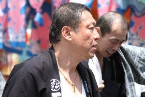 Participants at the Sanja Matsuri in Asakusa, Tokyo.