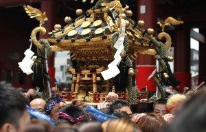 Participants at the Sanja Matsuri in Asakusa, Tokyo.