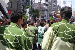 Participants at the Sanja Matsuri in Asakusa, Tokyo.