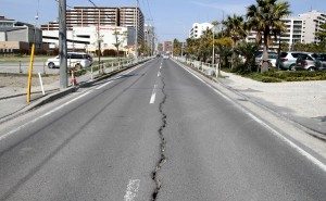 Effects of soil liquefaction in Urayasu, Chiba Prefecture following Great East Japan Earthquake