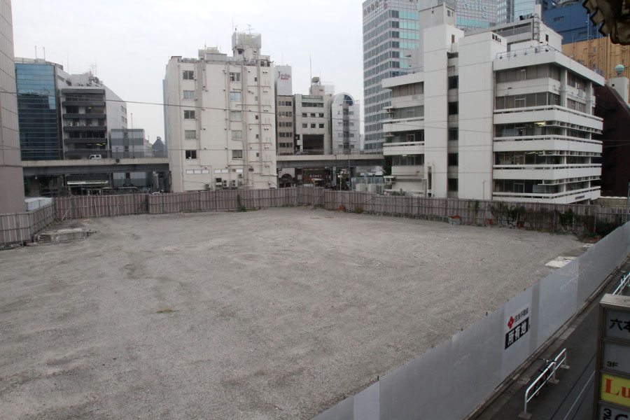 Current view of site of former TSK.CCC building with Roppongi Hills at right