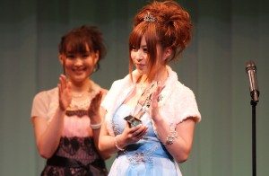 Kokomi Naruse takes the Nikkan Gendai media award at the Sky PerfecTV! Adult Broadcasting Awards 2012 that took place on February 14 at a hotel ballroom in Tokyo's Shinagawa district.