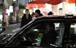 In the street