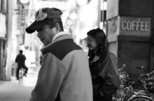 In the street