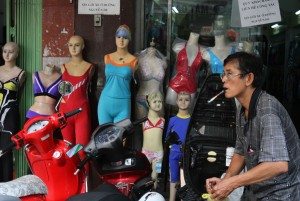 With the mannequins