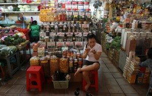 At the market