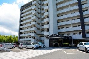 The parking lot in Kitakyushu's Yahatanishi Ward