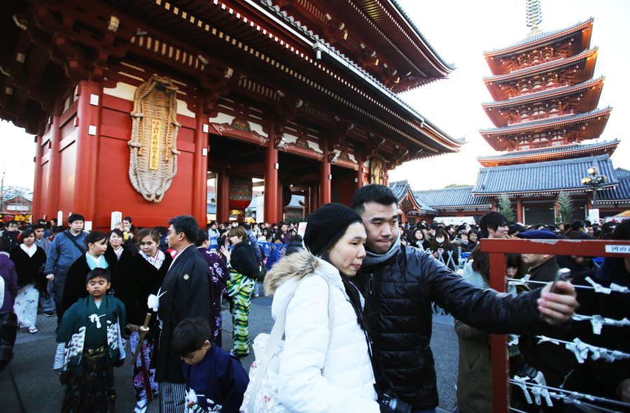 At the Sensoji Temple