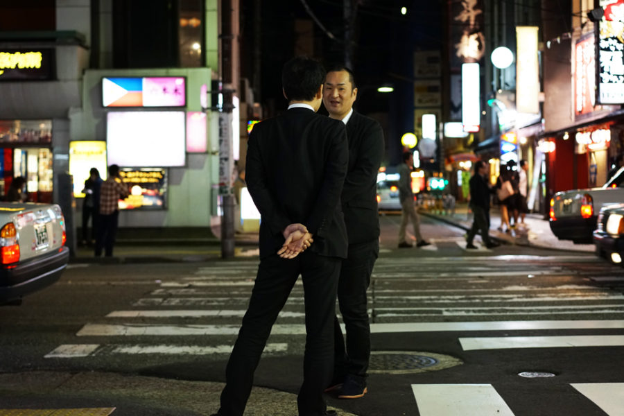 Men in black in Katamachi